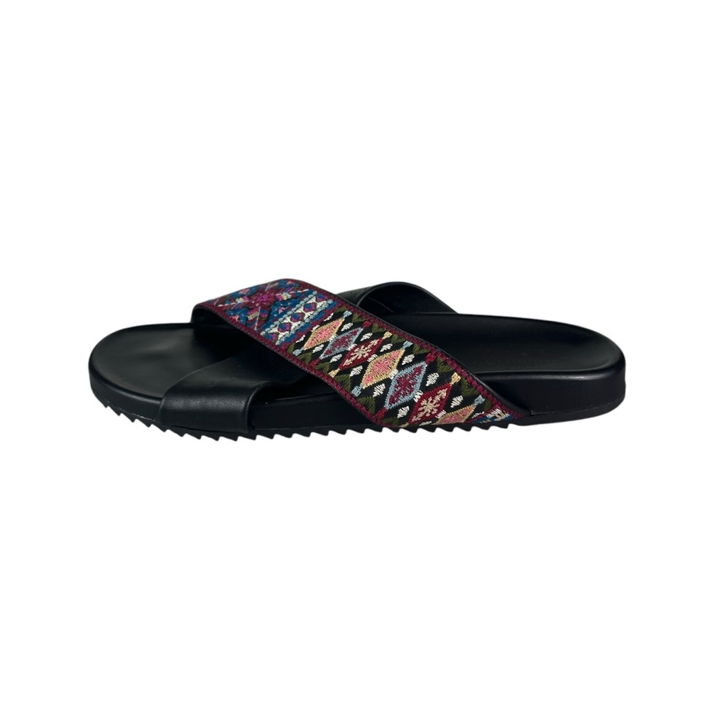 JOHNNY WAS BEATRIZ Leather Boho Strappy Slide Sandals